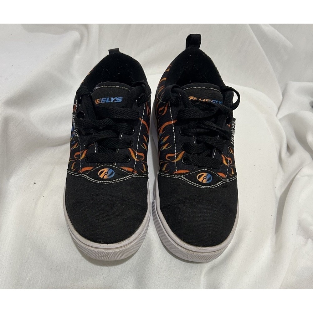 Heelys Pro 20 Prints Youth Size 3 Flame Style Kids Skater Shoes Black Y2K